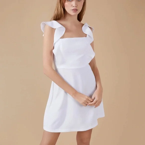 BCBGeneration | Dresses | Nwt Bcbg Ruffle Square Neck Mini Dress | Poshmark